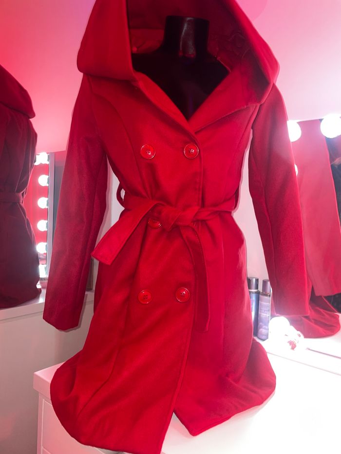 Manteau élégant rouge - photo numéro 6
