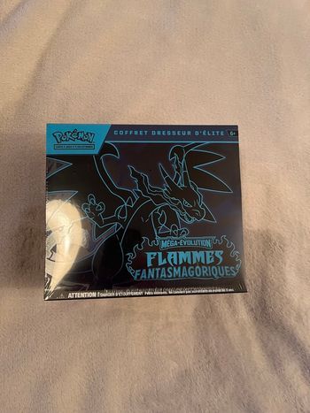 Pokemon etb me02 flammes fantasmagoriques avec défaut coffret dresseur d’élite 