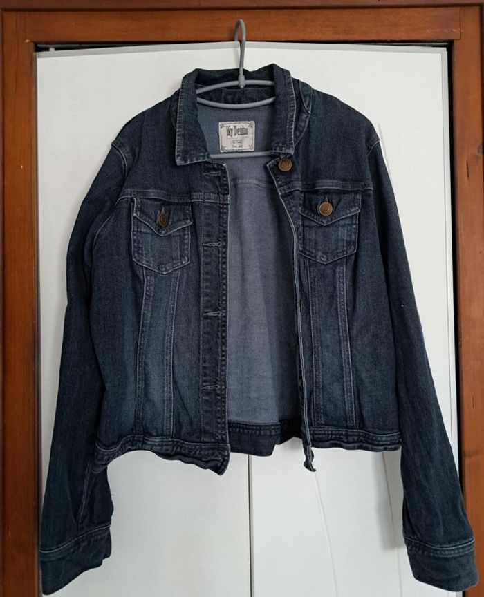 Veste en jean bleu foncé