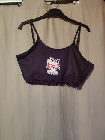 Crop top débardeur court xl