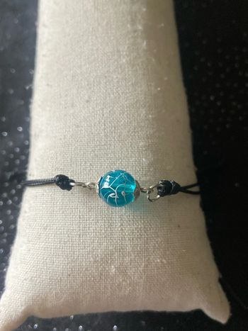 Bracelet bohème perle bleue