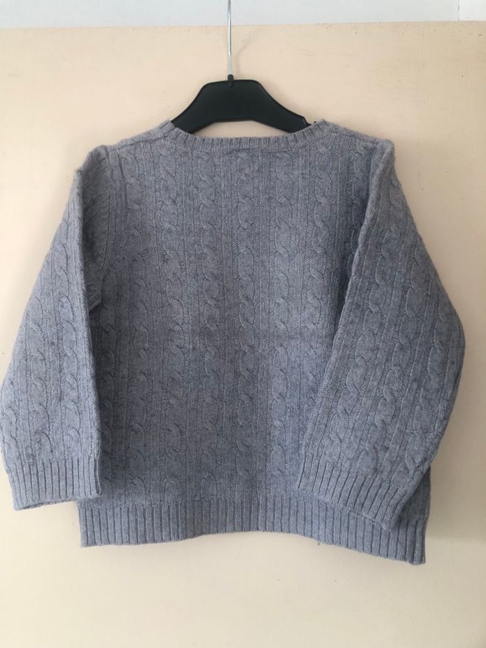 Pull torsades 6 ans Petit Bateau gris clair - photo numéro 6