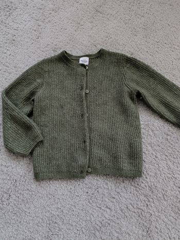 Gilet fille vert foncé 