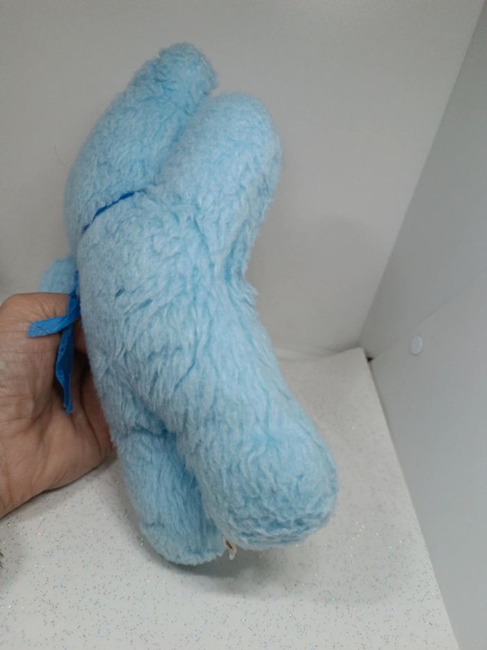 Nounours ours Teddy Bear ourson bleu blue ciel clair vintage boulgom minouche tire langue - photo numéro 9