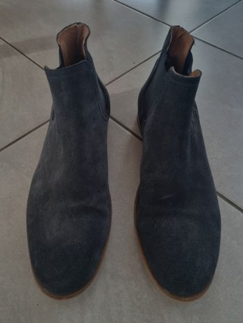 Bottines bleues Galeries Lafayette