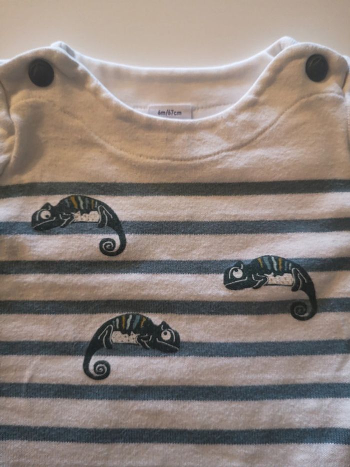 Body 2 en 1 petit bateau 6 mois - photo numéro 2