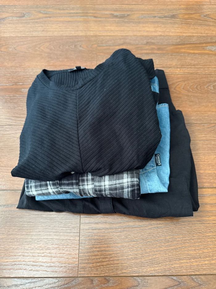 Lot 6 hauts chemise et tee shirt filles ados - photo numéro 2