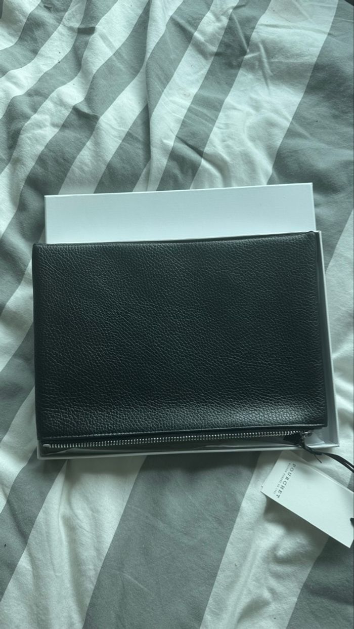 Pochette noire en cuir - photo numéro 4