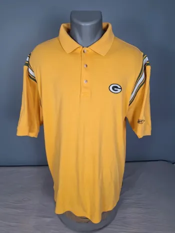 Polo NFL Green Bay Packers  – Reebok – Vintage – Taille L - full broderie (569)