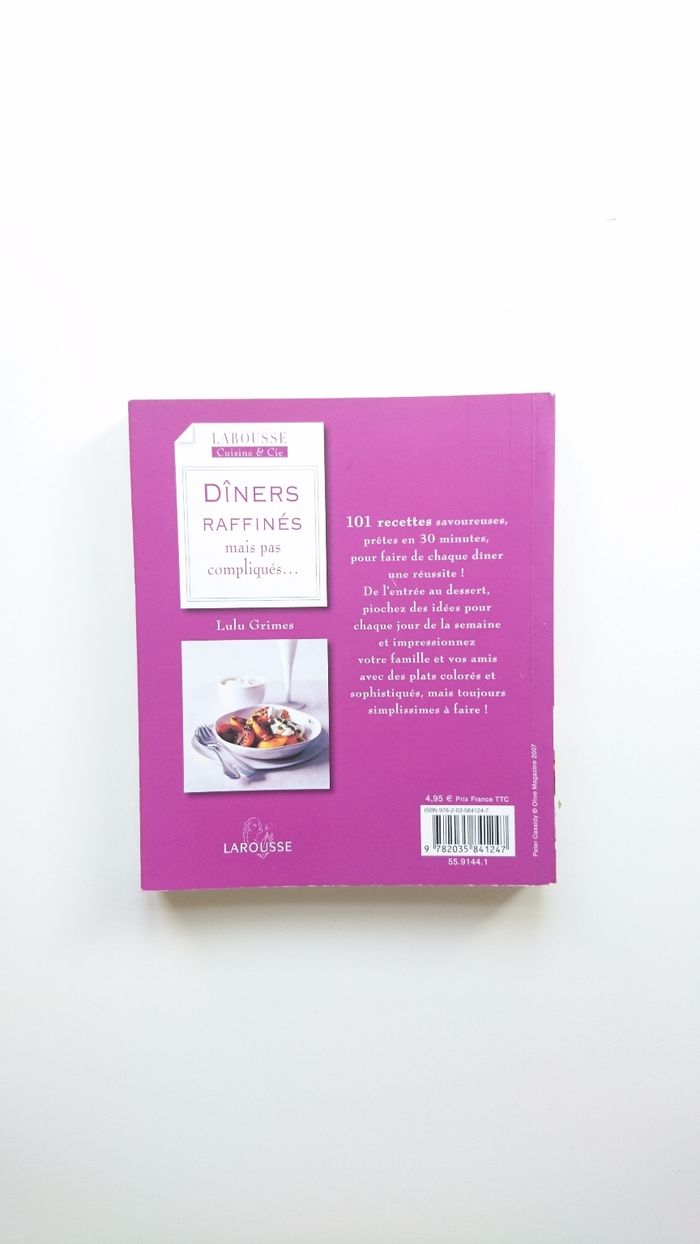 Livre cuisine / recettes Dîners raffinés mais pas compliqués. - photo numéro 2