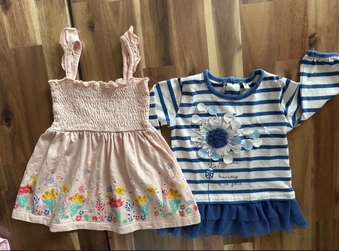 Lot de 2 Robes Courtes 3 Mois