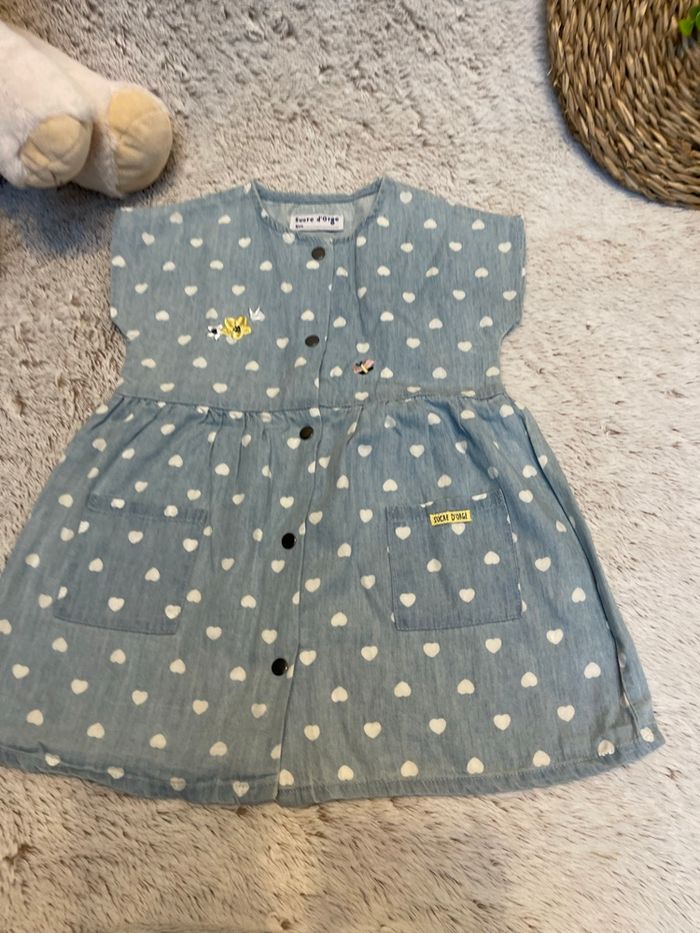 Robe en jeans à cœur - Sucre d’orge