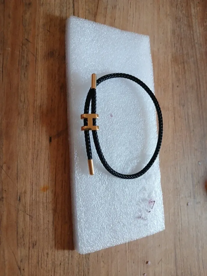 Bracelet en fils semi cuir H - photo numéro 2