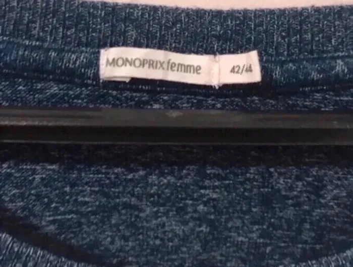 Pull femme été Monoprix manches longues marine taille 44 - photo numéro 3