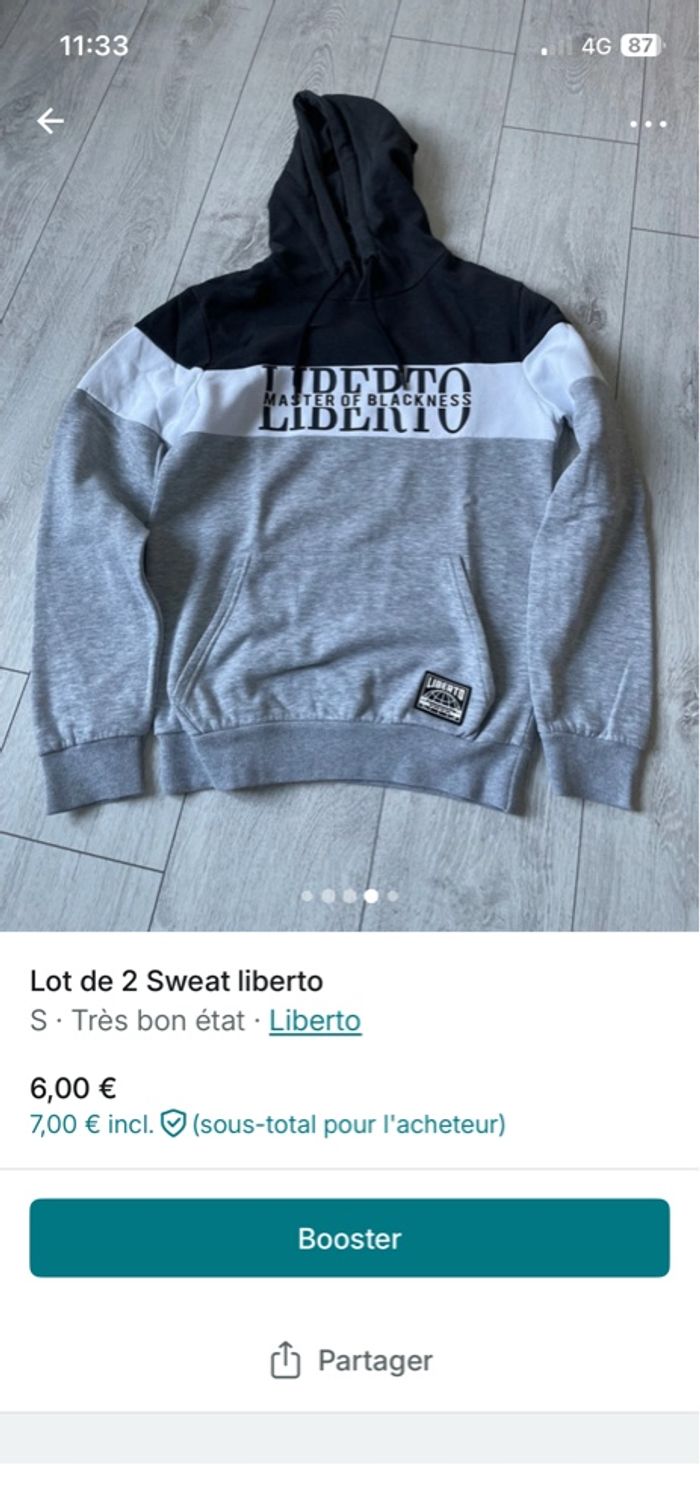 Lot de 2 sweat Liberto - photo numéro 2