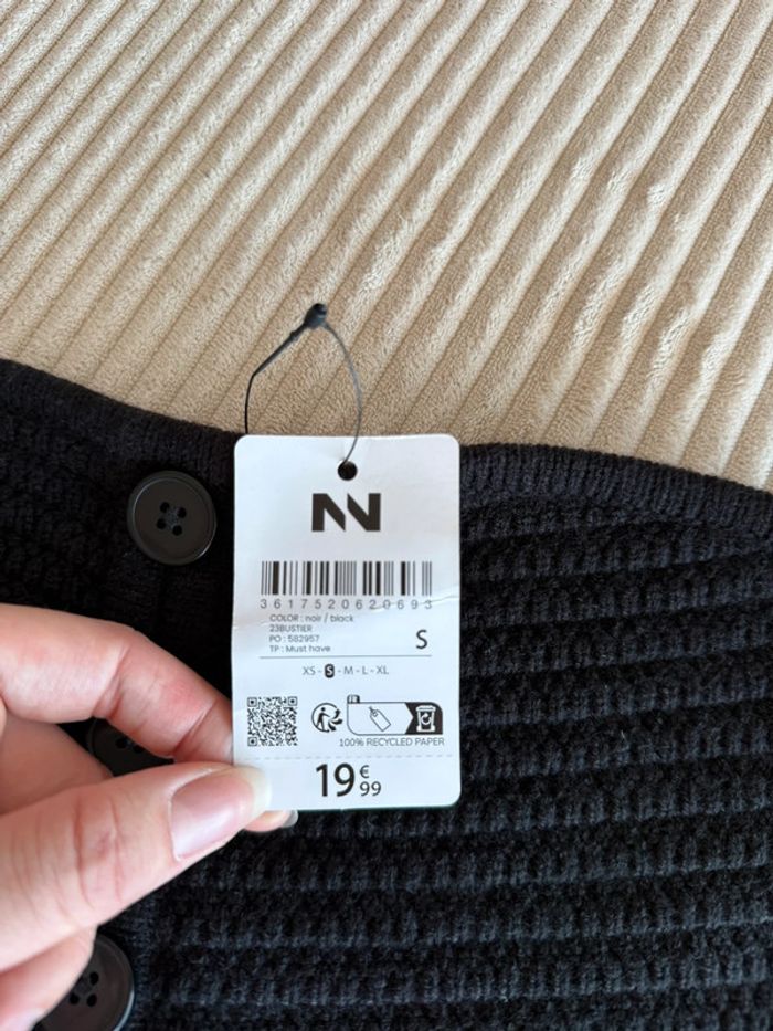 Bandeau noir en maille - photo numéro 4