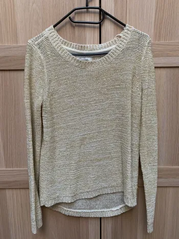 Pull only beige et doré