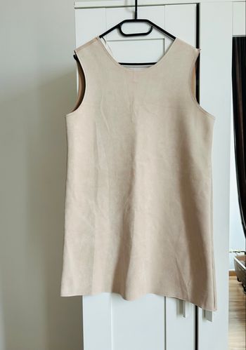 Robe beige style suédine unie Zara Tailles L-XL