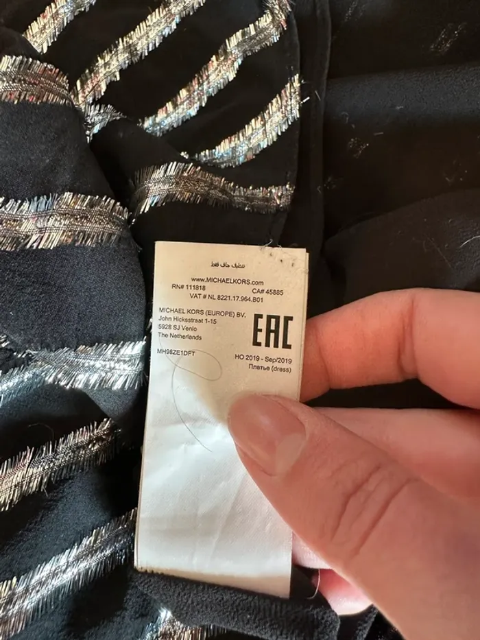Robe Michael Kors noir et argent taille 38 - photo numéro 7