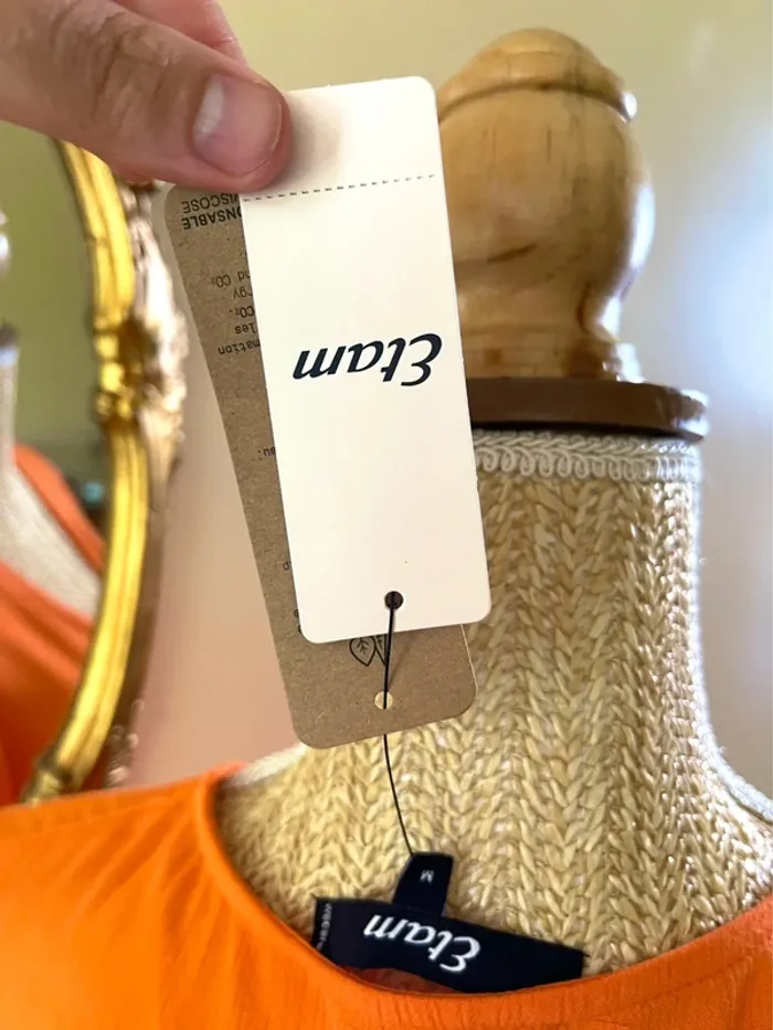 Robe Eclatante en Orange - Etam - Taille M neuf avec étiquette - photo numéro 16