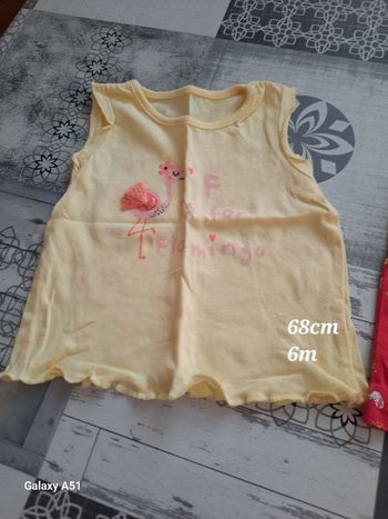 débardeur jaune 6 mois