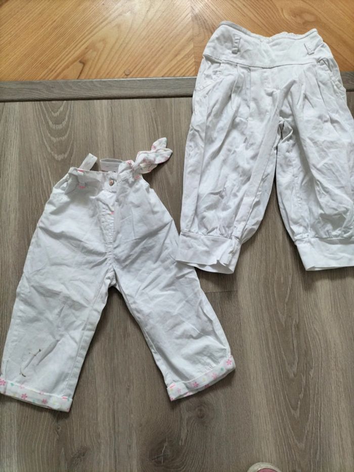 2 pantalons blancs été