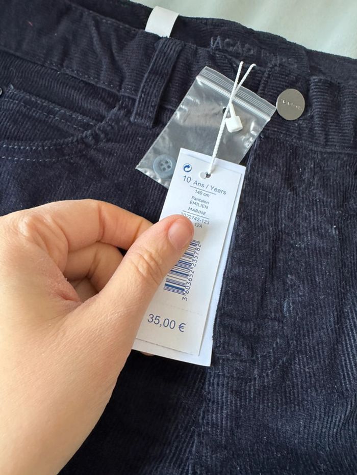 Jacadi pantalon velours marine - photo numéro 2