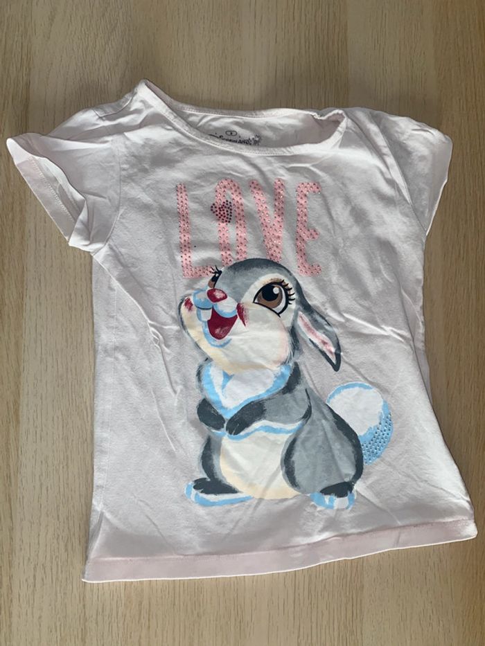 T-shirt panpan Bambi fille 8 ans disney Disneyland Paris thumper