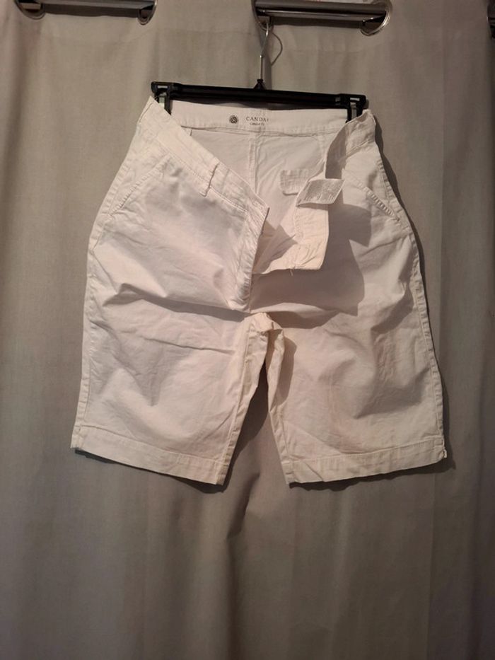 Magnifique short blanc femme ete