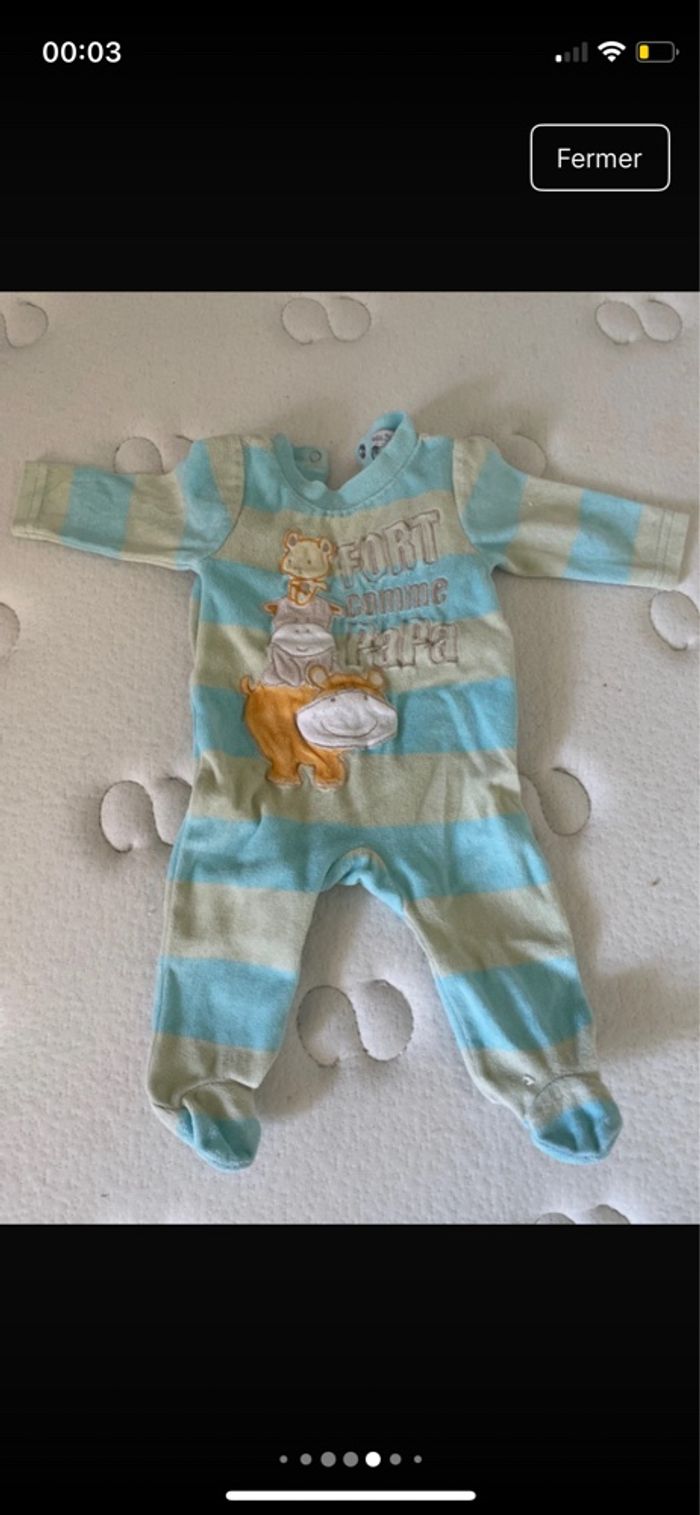 Lot de pyjamas 1 mois - photo numéro 4