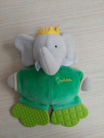 Tigex - doudou éléphant babar vintage