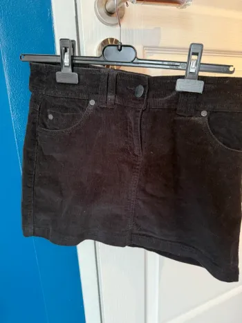 Mini jupe noire velours