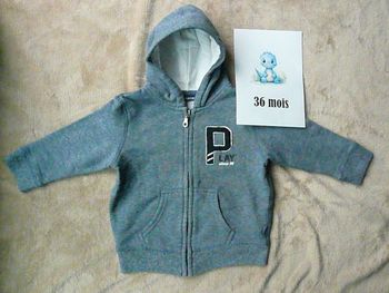 Gilet zippé à capuche Okaidi36 mois