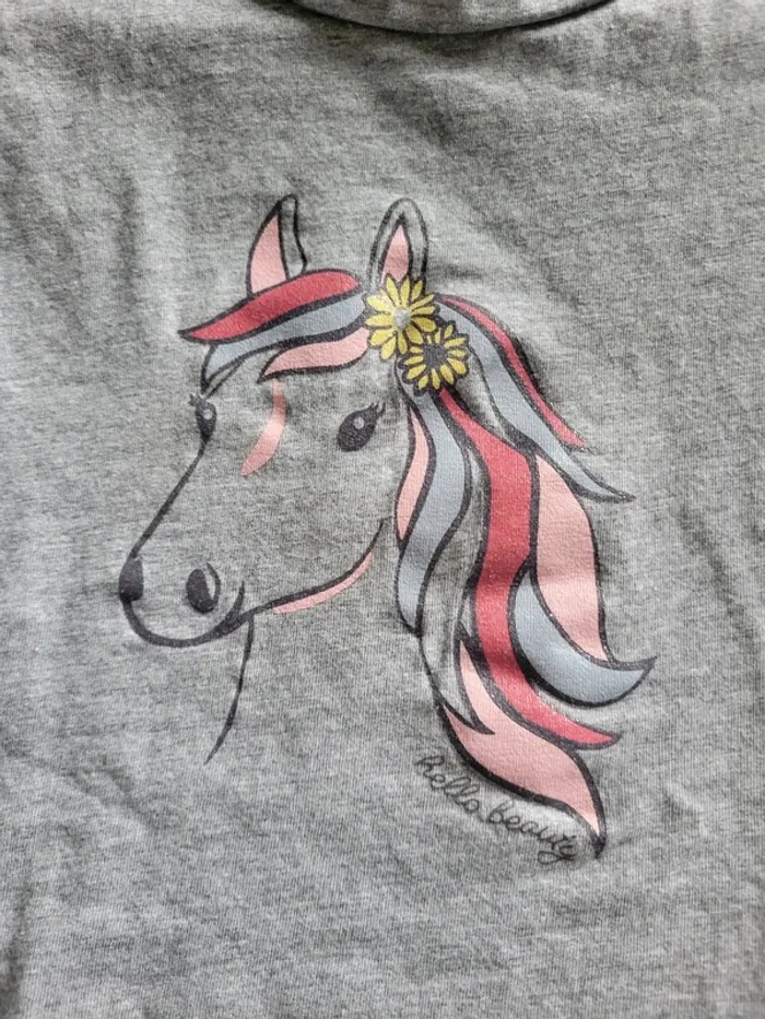 Tee-shirt fille 👧 5 ans cheval - photo numéro 2