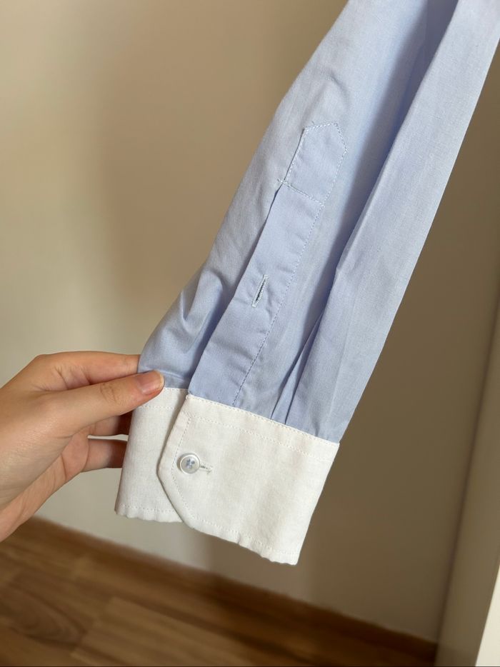 Chemise bleu unie Homme Attore Taille XL - photo numéro 3