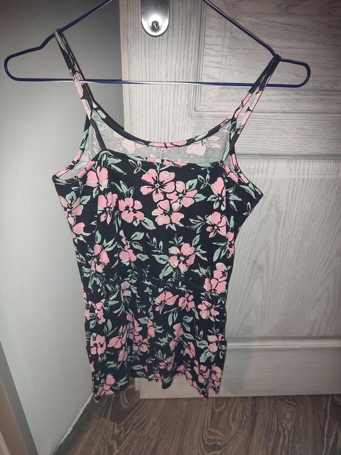 combishort noir à fleurs - photo numéro 2