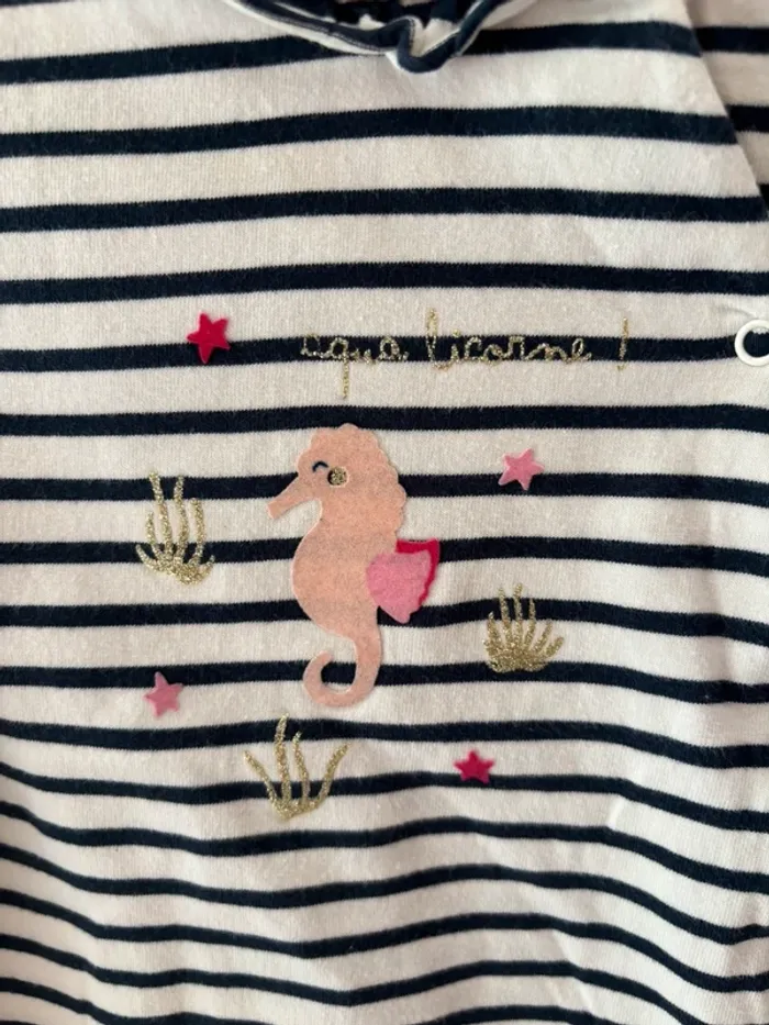 Pyjama/grenouillère TAO aqua licorne 18M/80CM - photo numéro 2