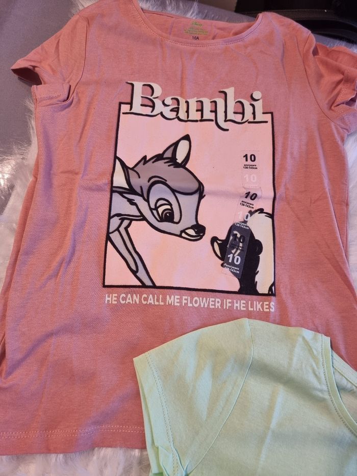NEUF💜💜🤩😍 Tee-shirts manches courtes 10 ans fille 💜💜💜💜💜 - photo numéro 3