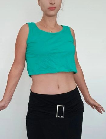 Top crop vert émeraude neuf taille unique