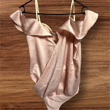 Body à bretelles rose satiné, Bershka - 38/M