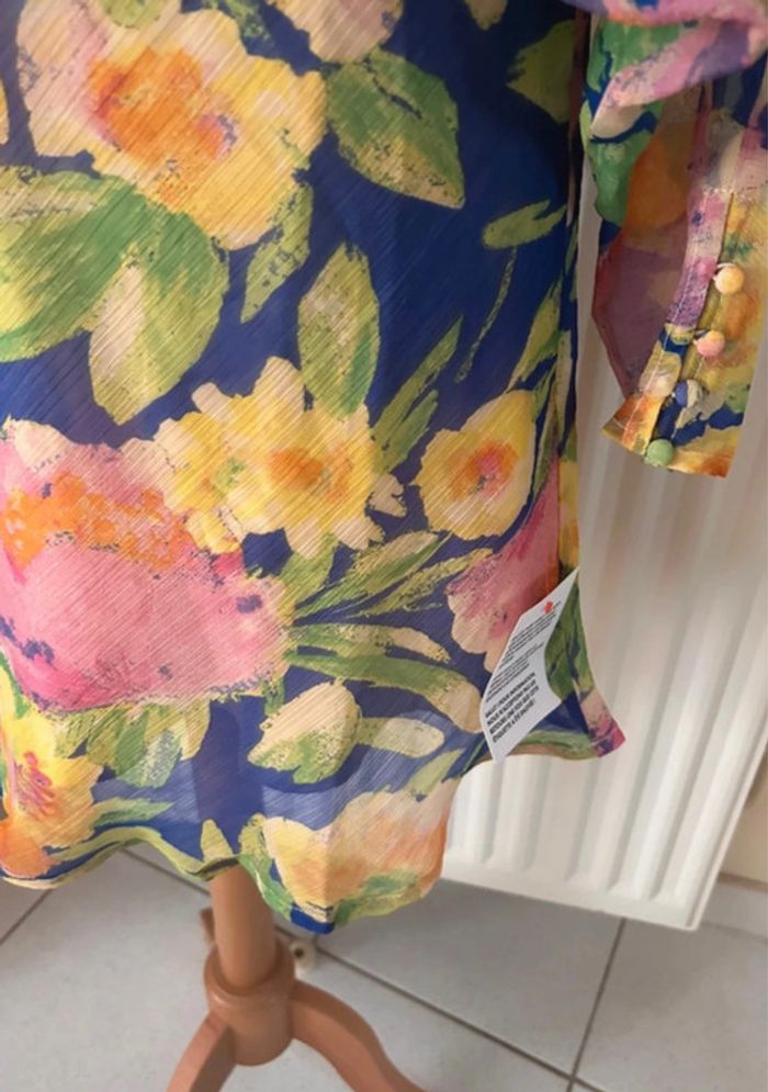 Robe d’été fleurie, bleue, Asos - photo numéro 6