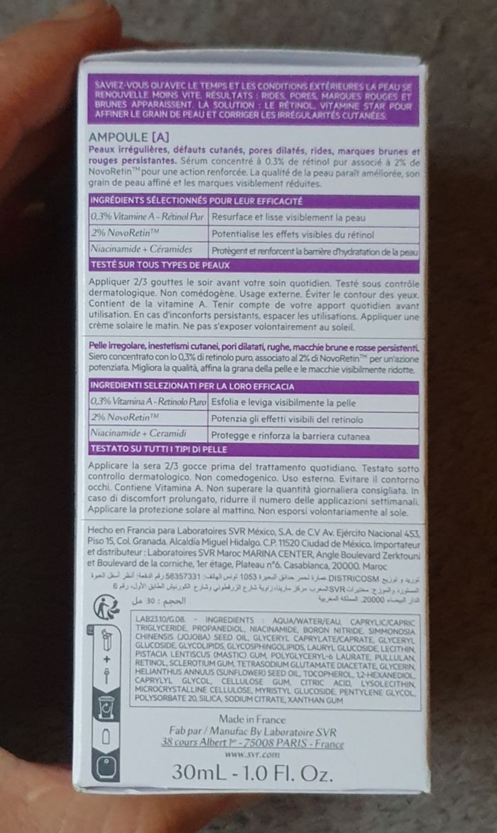 "Ampoule Lift" - Concentré Lissant, Resurfaçant et Anti-Rides (30Ml) / SVR - photo numéro 2