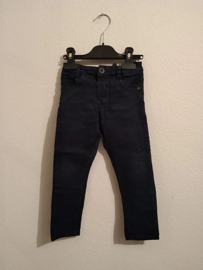 pantalon okaidi fille 2 ans bleu marine