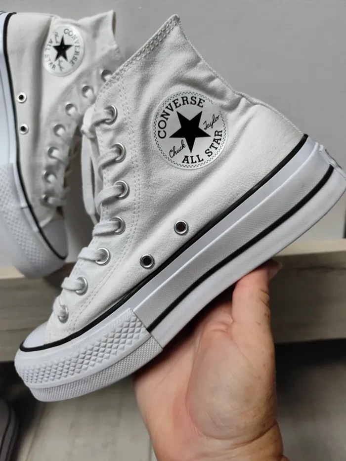 Converse plateforme blanche - photo numéro 2