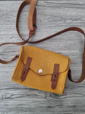 Sac à bandoulière Paul Marius safran mini indispensable 8