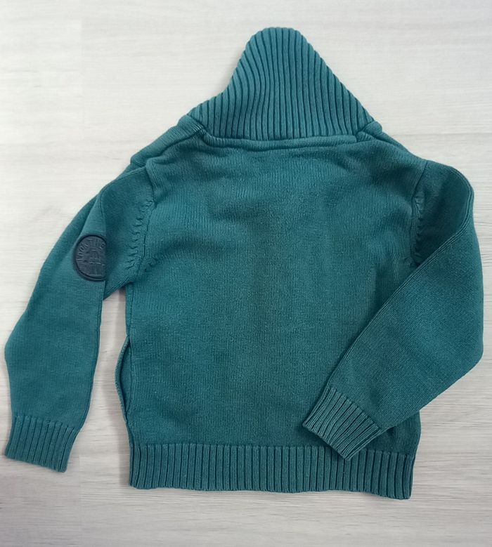 Gilet turquoise Okaidi 4 ans garçon - photo numéro 2