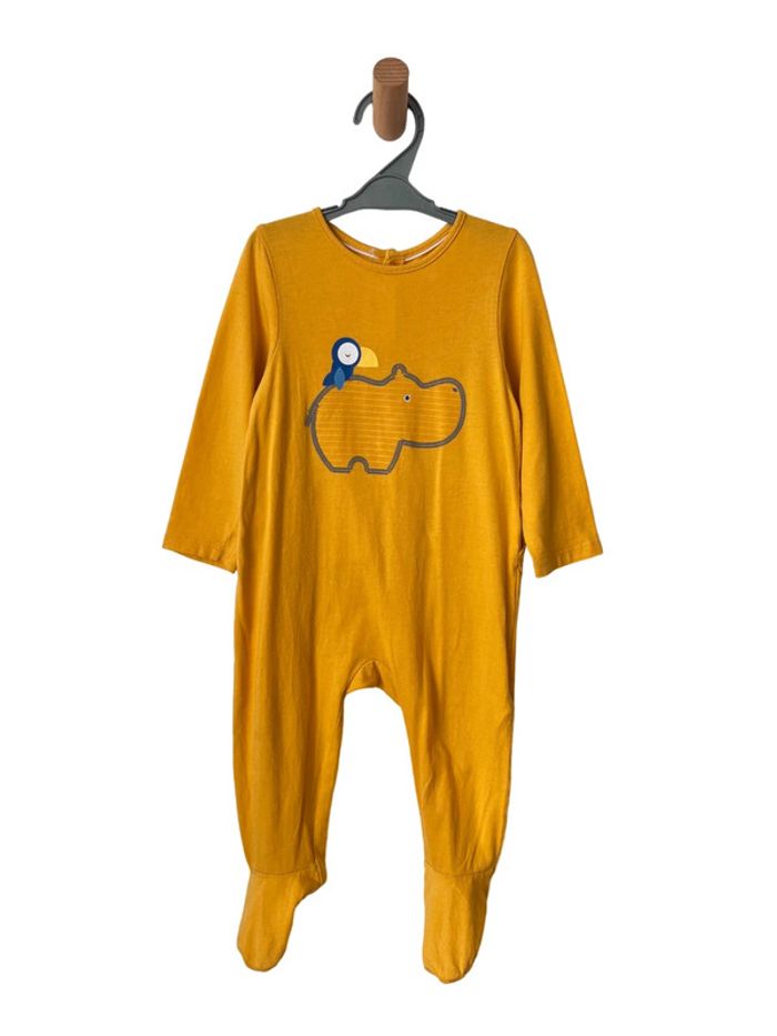 Pyjama 1 pièce jaune moutarde 100% coton - Okaïdi 18 mois