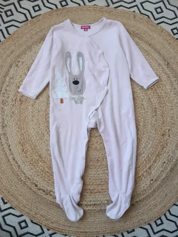 Pyjama rose lapin Pik Ouic 24 mois