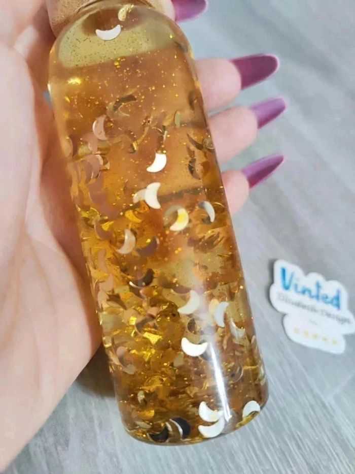 Jeu sensoriel retour au calme, jouet d’éveil coloré lunes dorées - photo numéro 2