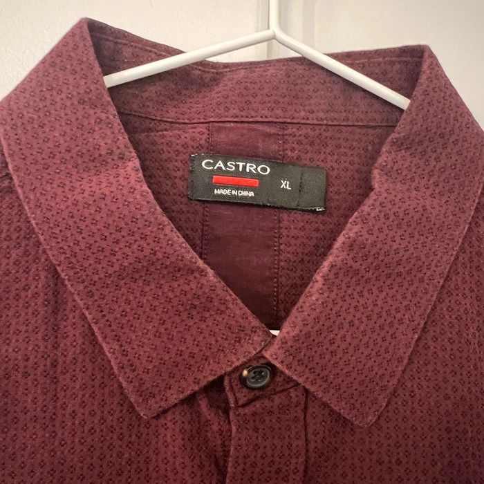 Chemise Castro bordeaux taille XL - photo numéro 2